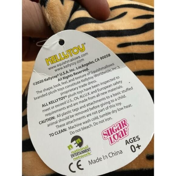 Original Squishmallows Tiger Plush Toy By Kellytoy - Picture 4 of 5